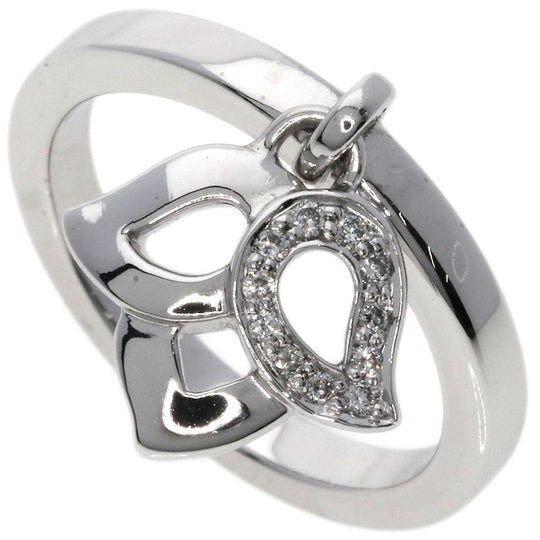 PIAGET Ring K18WG Silver Magic Garden Diamond #54 Women Used Authentic