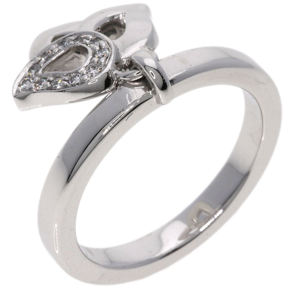 PIAGET Ring K18WG Silver Magic Garden Diamond #54 Women Used Authentic