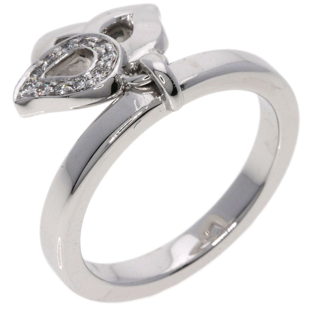 PIAGET Ring K18WG Silver Magic Garden Diamond #54 Women Used Authentic