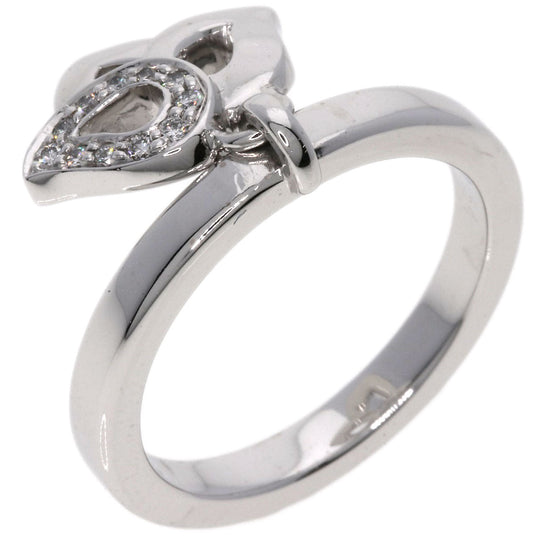 PIAGET Ring K18WG Silver Magic Garden Diamond #54 Women Used Authentic