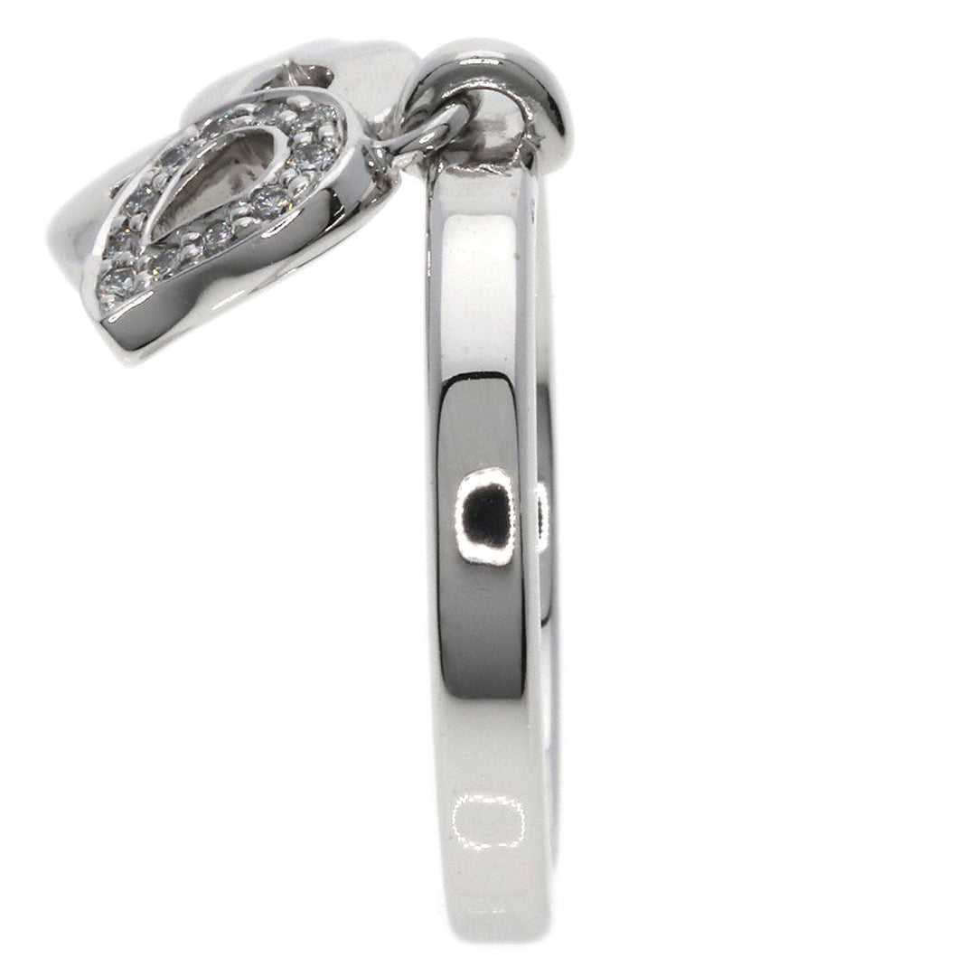 PIAGET Ring K18WG Silver Magic Garden Diamond #54 Women Used Authentic