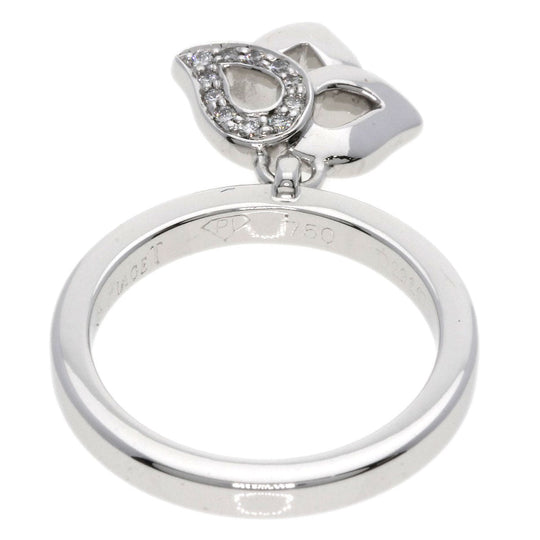 PIAGET Ring K18WG Silver Magic Garden Diamond #54 Women Used Authentic