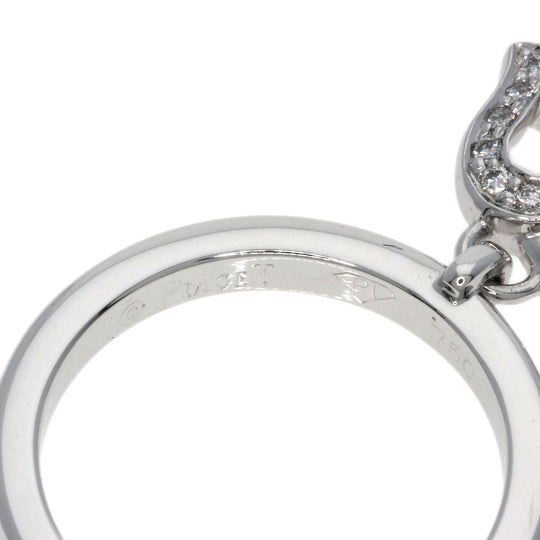 PIAGET Ring K18WG Silver Magic Garden Diamond #54 Women Used Authentic