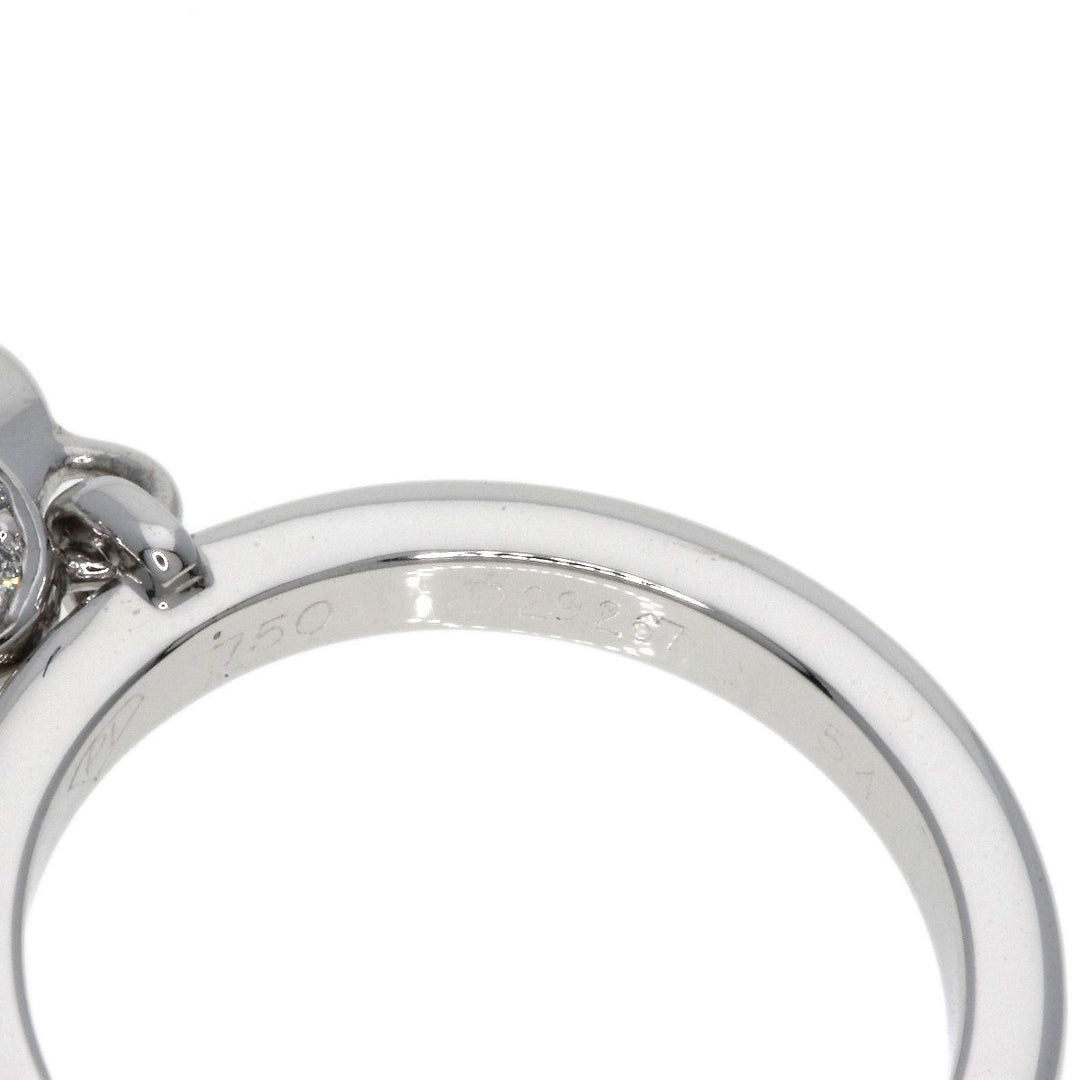 PIAGET Ring K18WG Silver Magic Garden Diamond #54 Women Used Authentic