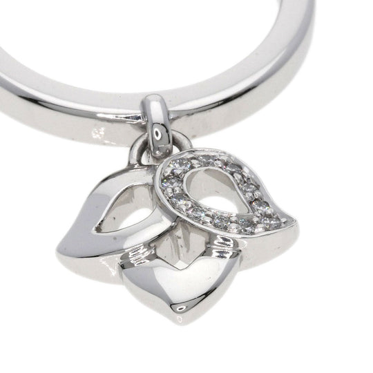 PIAGET Ring K18WG Silver Magic Garden Diamond #54 Women Used Authentic