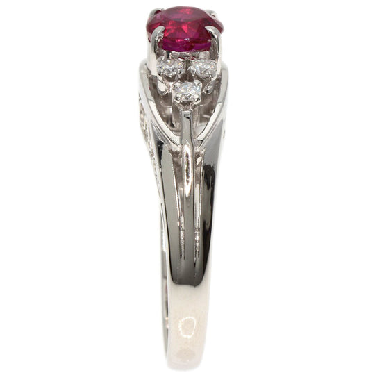 MIKIMOTO Ring PT900 Silver Ruby diamond