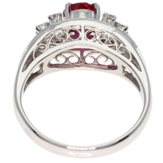 MIKIMOTO Ring PT900 Silver Ruby diamond