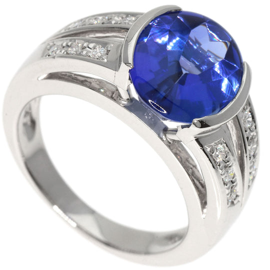 TASAKI Ring PT900 Silver Tanzanite Diamond Women Used Authentic
