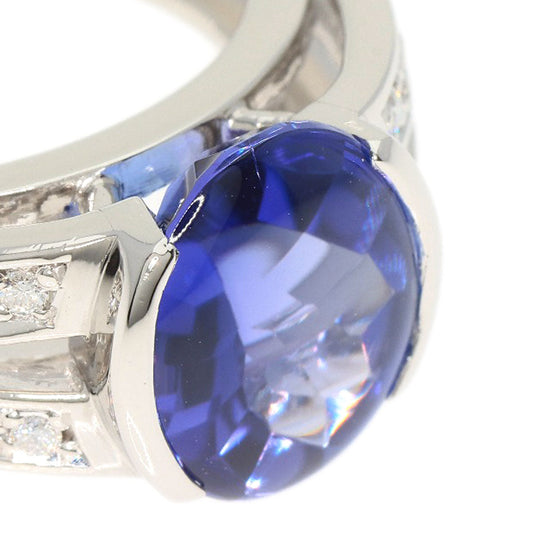 TASAKI Ring PT900 Silver Tanzanite Diamond Women Used Authentic