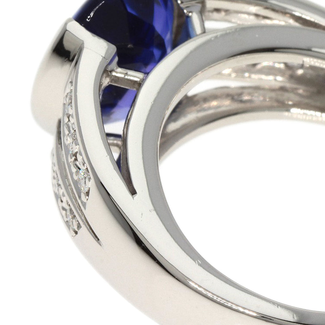 TASAKI Ring PT900 Silver Tanzanite Diamond Women Used Authentic
