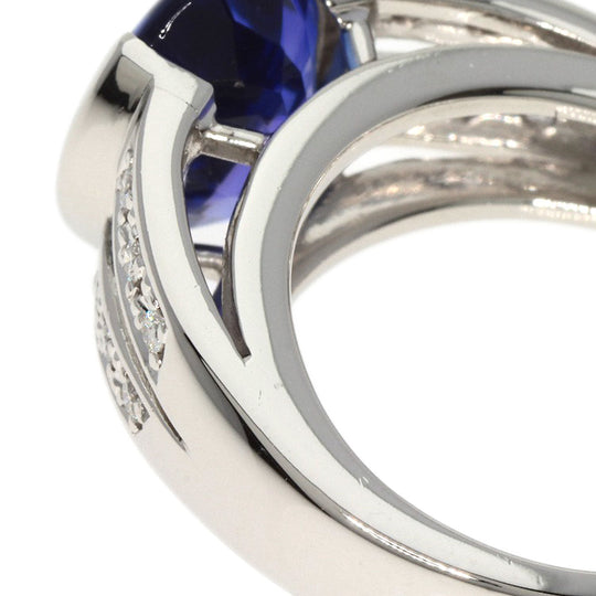 TASAKI Ring PT900 Silver Tanzanite Diamond Women Used Authentic