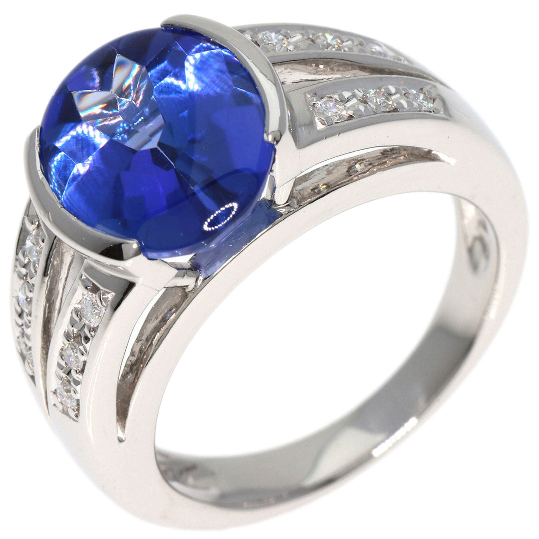 TASAKI Ring PT900 Silver Tanzanite Diamond Women Used Authentic