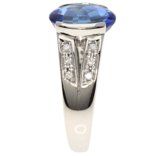 TASAKI Ring PT900 Silver Tanzanite Diamond Women Used Authentic