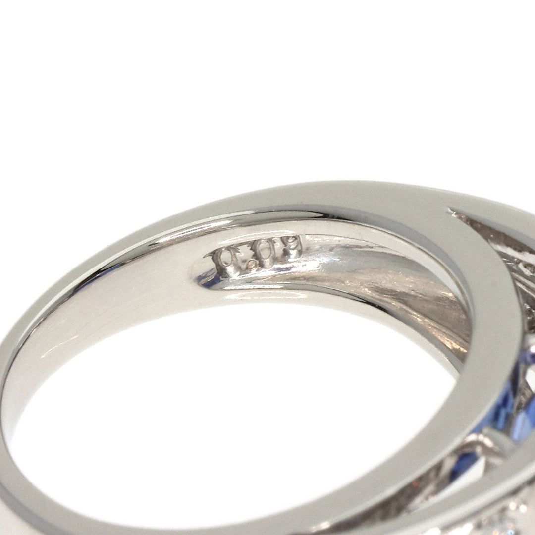 TASAKI Ring PT900 Silver Tanzanite Diamond Women Used Authentic