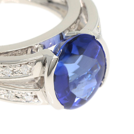 TASAKI Ring PT900 Silver Tanzanite Diamond Women Used Authentic