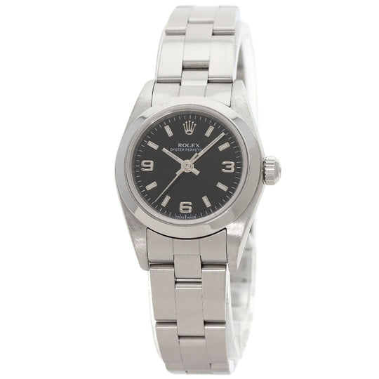 ROLEX Watches Mechanical Automatic 76080 Stainless Steel Silver Oyster Perpetual 369 black dial