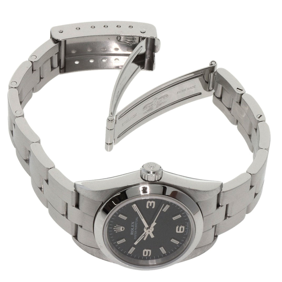 ROLEX Watches Mechanical Automatic 76080 Stainless Steel Silver Oyster Perpetual 369 black dial