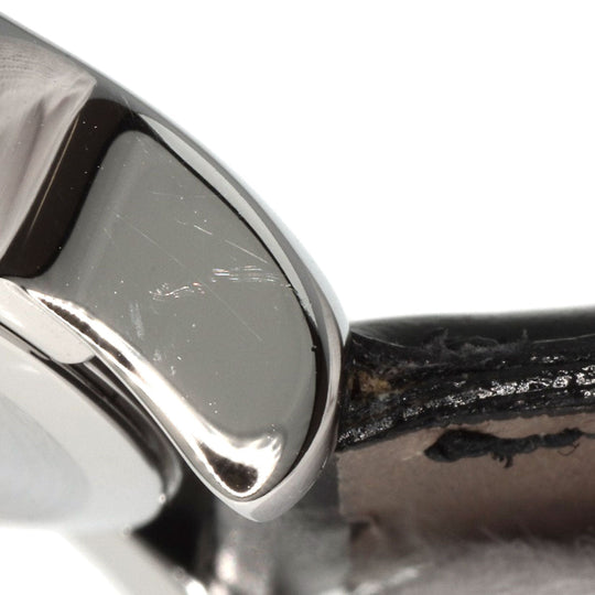BVLGARI Watches Quartz ST35SLD Stainless Steel, Leather Silver Solo tempo black dial mens Used Authentic