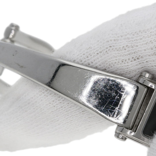 GUCCI Watches Quartz 1500L Stainless Steel , Stainless Steel Silver Square face black dial Women Used Authentic