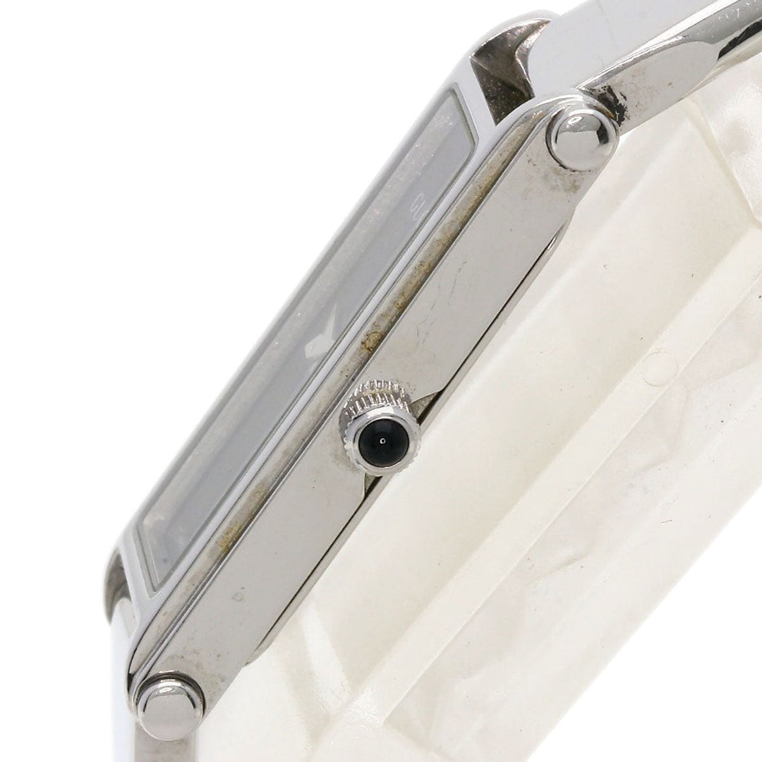 GUCCI Watches Quartz 1500L Stainless Steel , Stainless Steel Silver Square face black dial Women Used Authentic