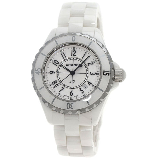 CHANEL Watches Quartz H0968 Ceramic, Ceramic white J12 1.3" white dial Women Used Authentic