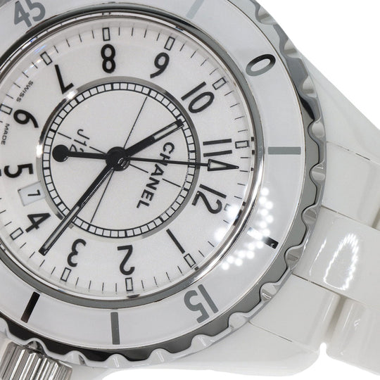 CHANEL Watches Quartz H0968 Ceramic, Ceramic white J12 1.3" white dial Women Used Authentic