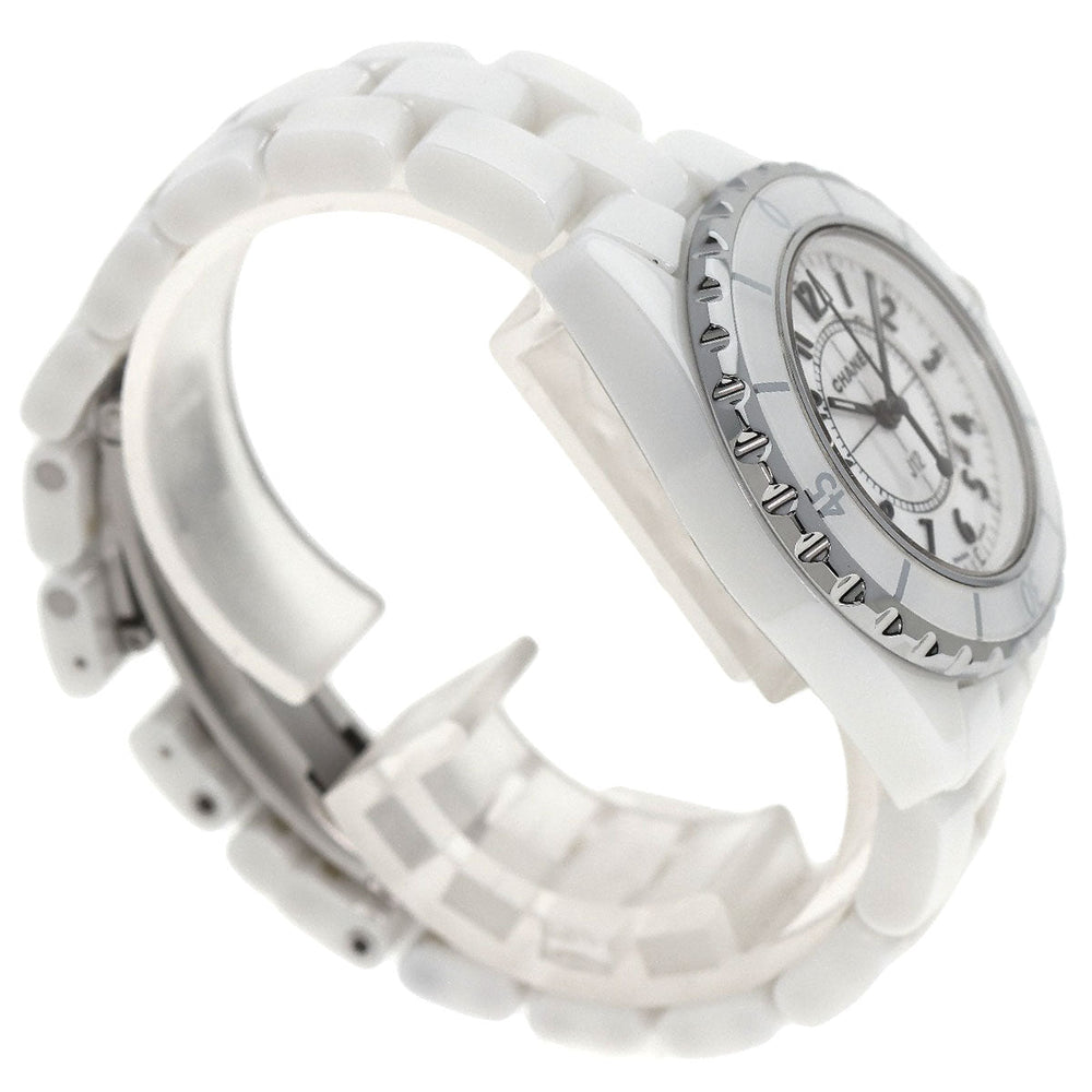 CHANEL Watches Quartz H0968 Ceramic, Ceramic white J12 1.3" white dial Women Used Authentic
