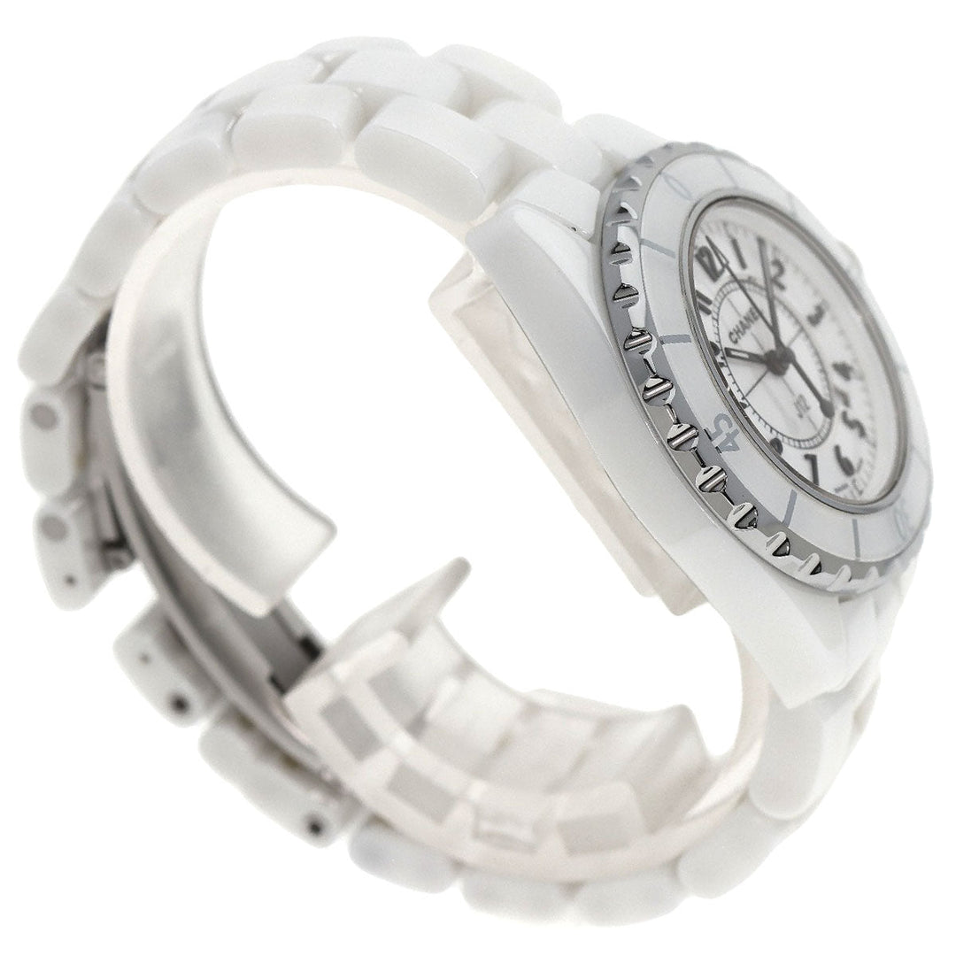 CHANEL Watches Quartz H0968 Ceramic, Ceramic white J12 1.3" white dial Women Used Authentic