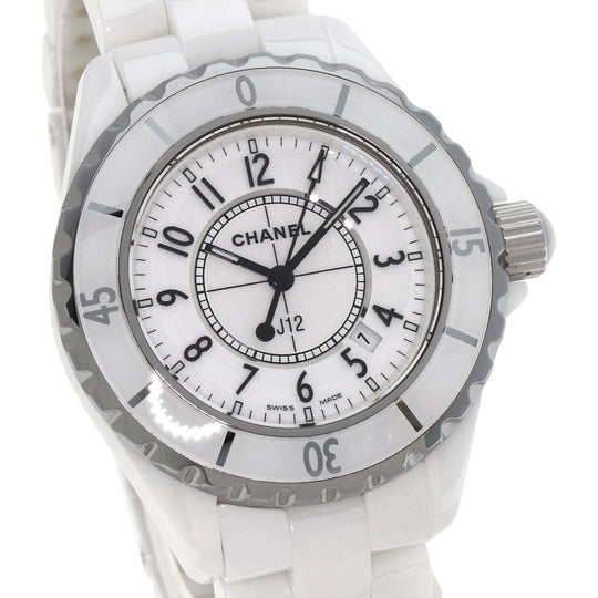 CHANEL Watches Quartz H0968 Ceramic, Ceramic white J12 1.3" white dial Women Used Authentic