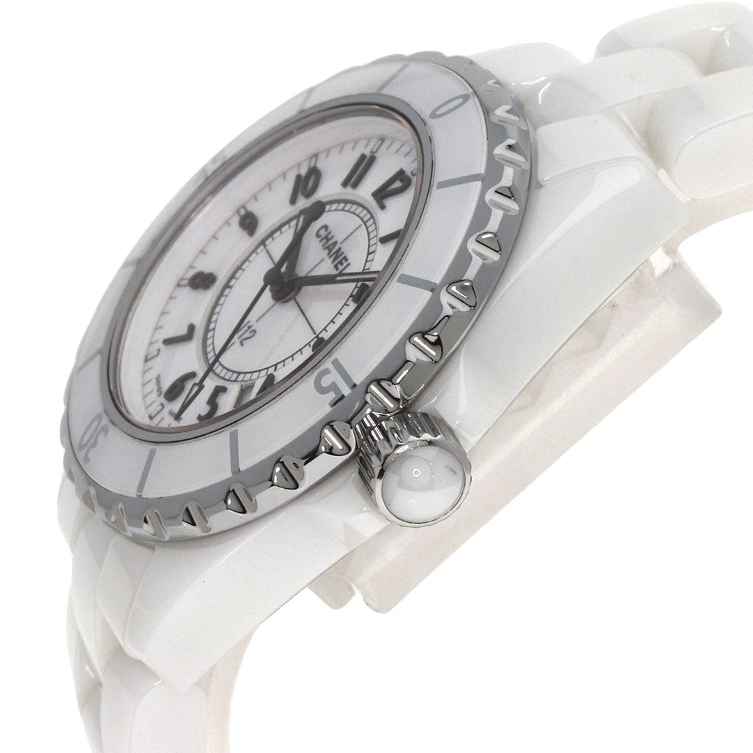 CHANEL Watches Quartz H0968 Ceramic, Ceramic white J12 1.3" white dial Women Used Authentic