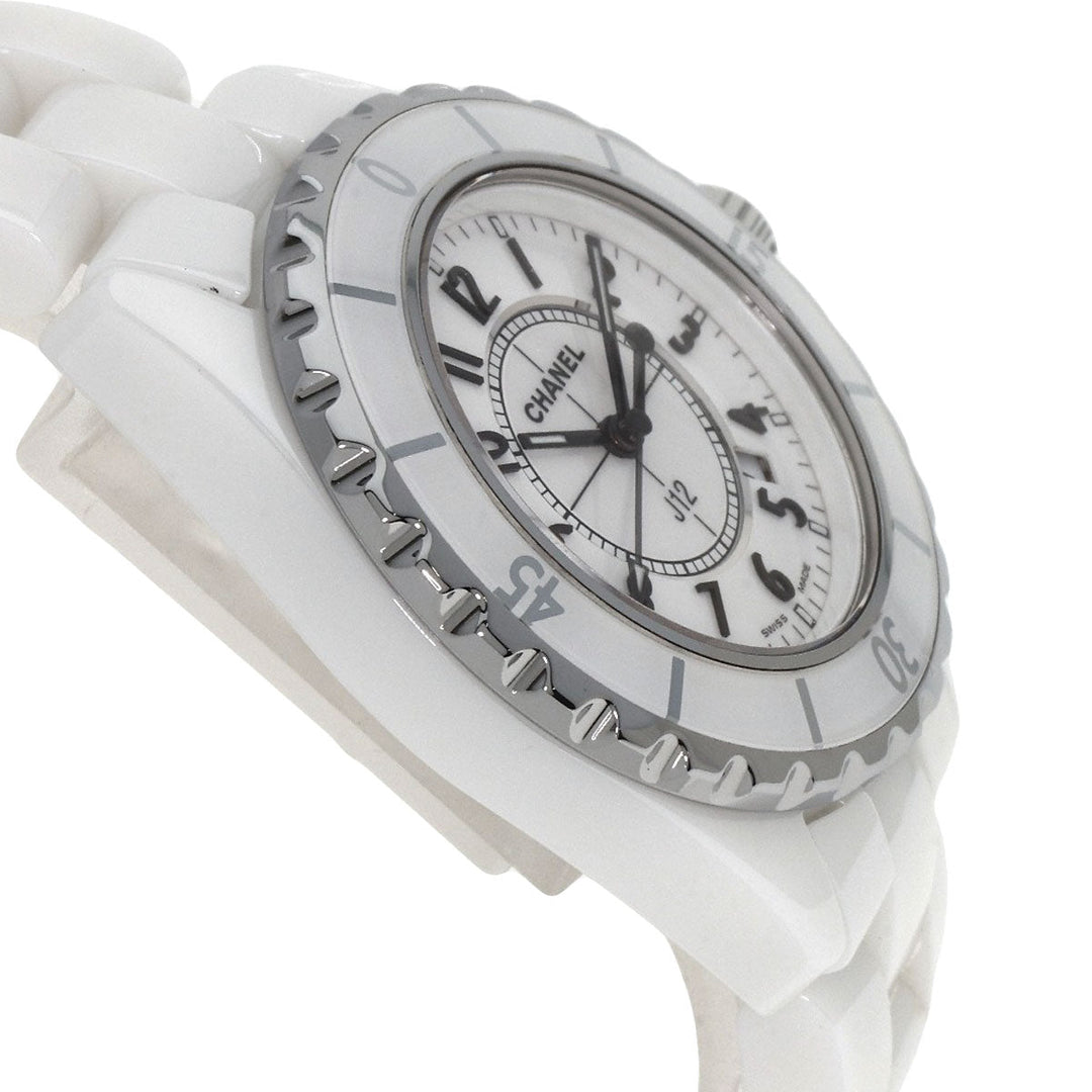 CHANEL Watches Quartz H0968 Ceramic, Ceramic white J12 1.3" white dial Women Used Authentic