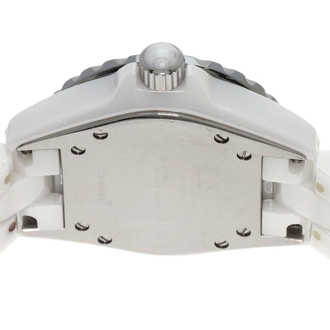 CHANEL Watches Quartz H0968 Ceramic, Ceramic white J12 1.3" white dial Women Used Authentic