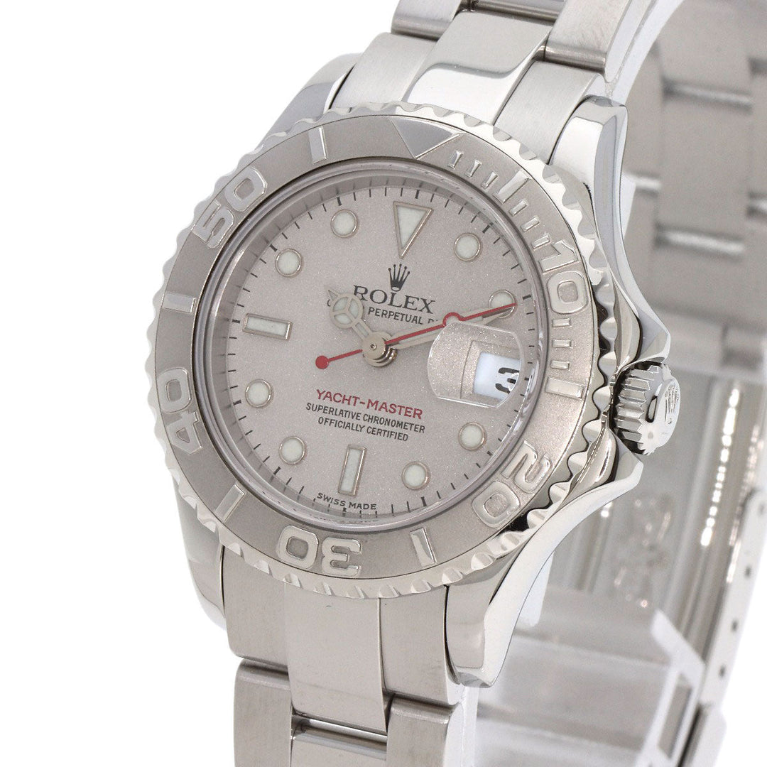 ROLEX Watches Mechanical Automatic 169622 Stainless Steel , Stainless Steel , PT Silver yacht master date Silver dial Women Used Authentic