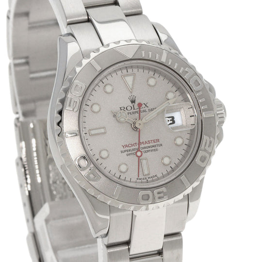 ROLEX Watches Mechanical Automatic 169622 Stainless Steel , Stainless Steel , PT Silver yacht master date Silver dial Women Used Authentic