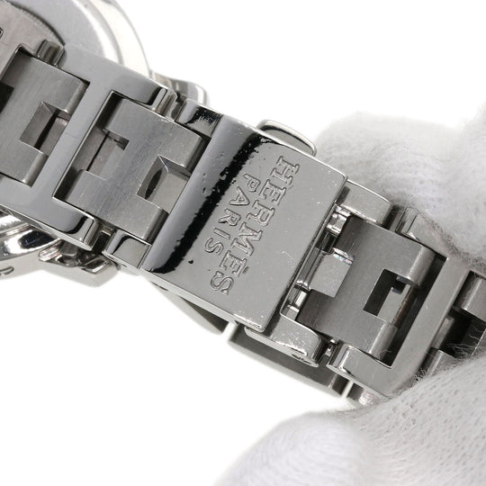 HERMES Watches Quartz CL4.210 Stainless Steel Silver Clipper white dial