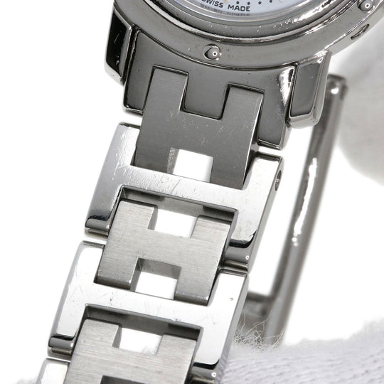 HERMES Watches Quartz CL4.210 Stainless Steel Silver Clipper white dial