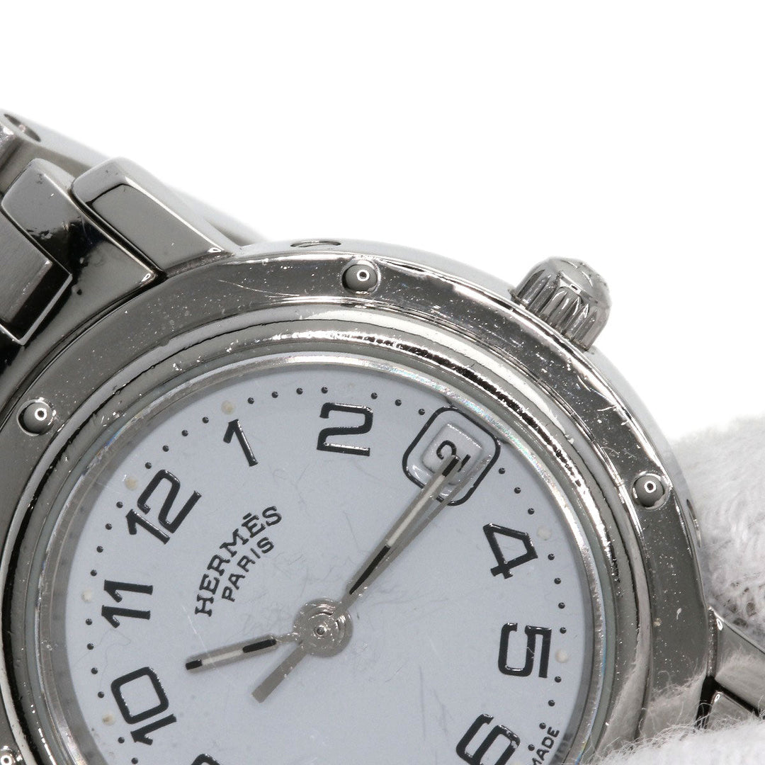 HERMES Watches Quartz CL4.210 Stainless Steel Silver Clipper white dial