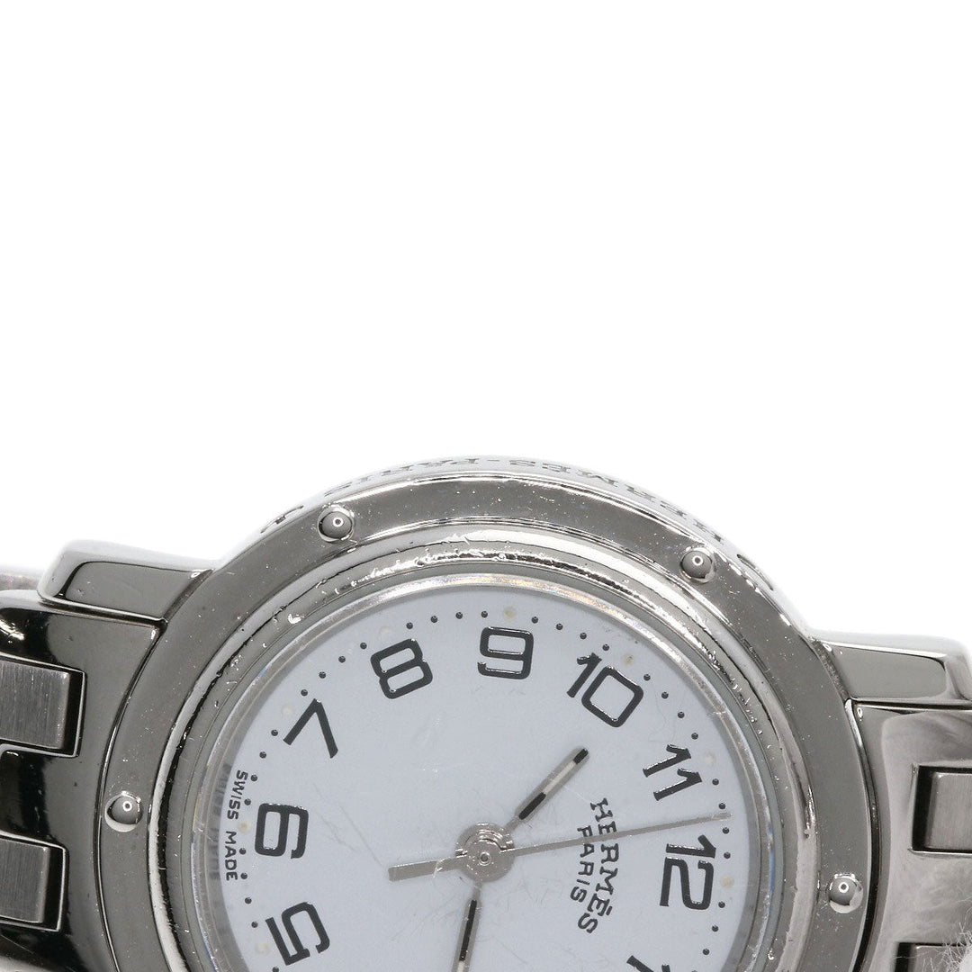 HERMES Watches Quartz CL4.210 Stainless Steel Silver Clipper white dial