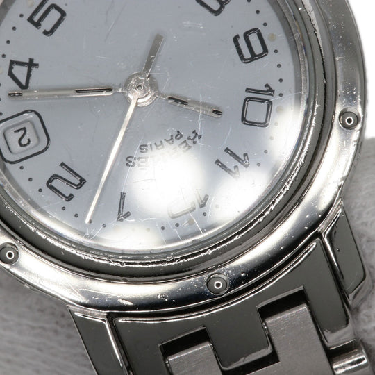 HERMES Watches Quartz CL4.210 Stainless Steel Silver Clipper white dial