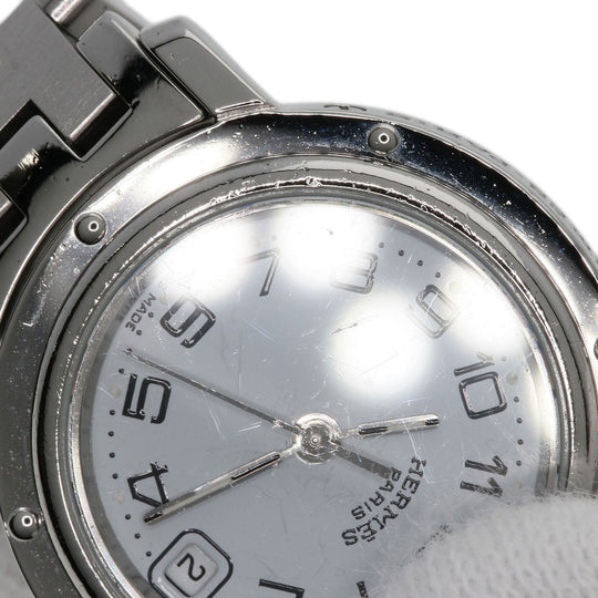 HERMES Watches Quartz CL4.210 Stainless Steel Silver Clipper white dial