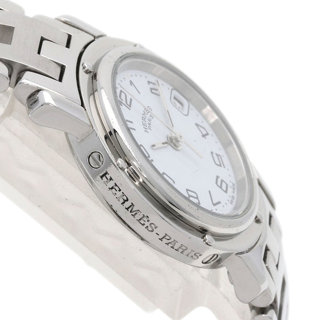 HERMES Watches Quartz CL4.210 Stainless Steel Silver Clipper white dial