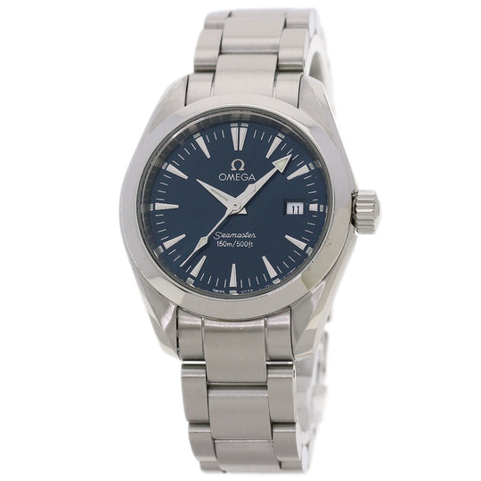 OMEGA Watches Quartz 2577.80 Stainless Steel , Stainless Steel Silver Seamaster Aqua Terra blue dial Women Used Authentic