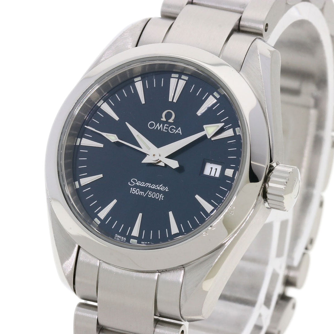 OMEGA Watches Quartz 2577.80 Stainless Steel , Stainless Steel Silver Seamaster Aqua Terra blue dial Women Used Authentic