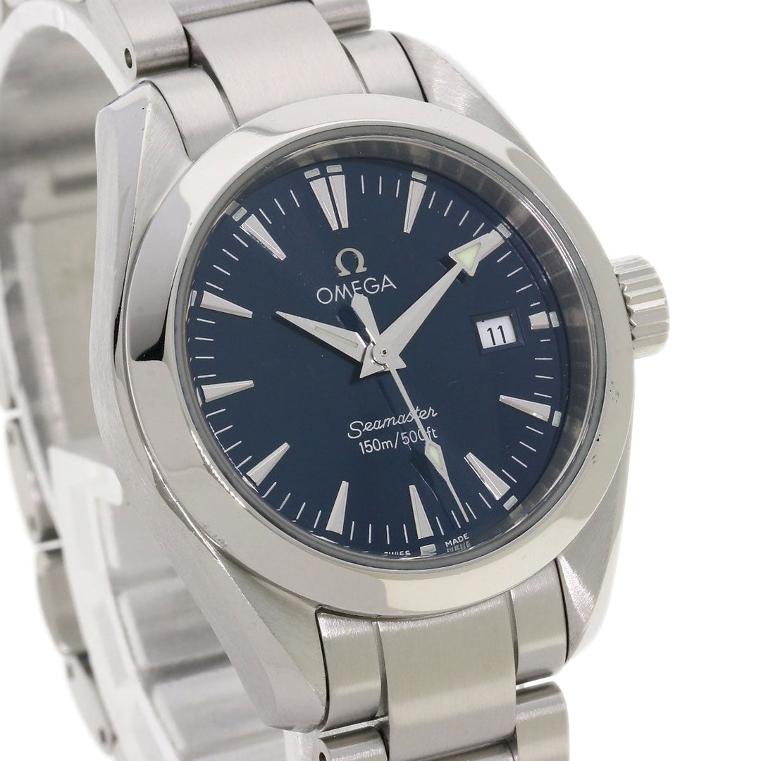 OMEGA Watches Quartz 2577.80 Stainless Steel , Stainless Steel Silver Seamaster Aqua Terra blue dial Women Used Authentic