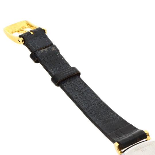 LONGINES Watches Quartz Gold Plated, Leather gold Square face gold dial Women Used Authentic