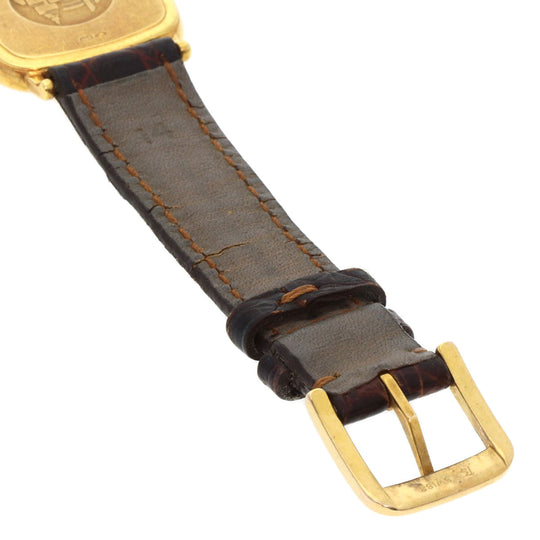 OMEGA Watches Quartz K18YG, leather gold De Ville gold dial Women Used Authentic