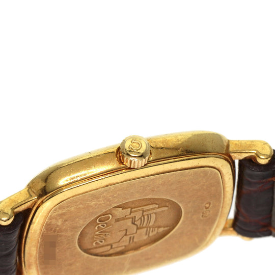OMEGA Watches Quartz K18YG, leather gold De Ville gold dial Women Used Authentic