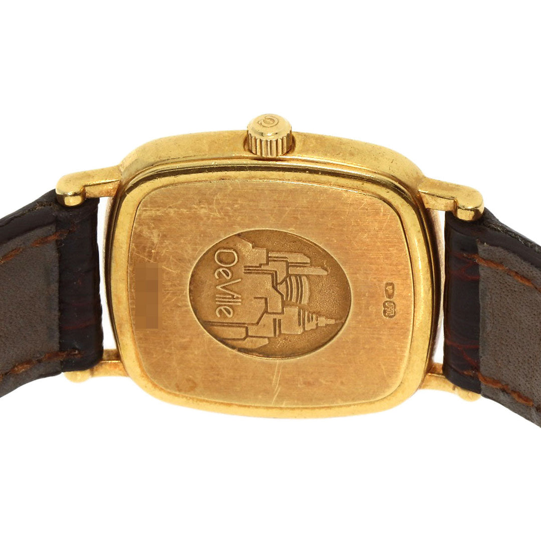OMEGA Watches Quartz K18YG, leather gold De Ville gold dial Women Used Authentic