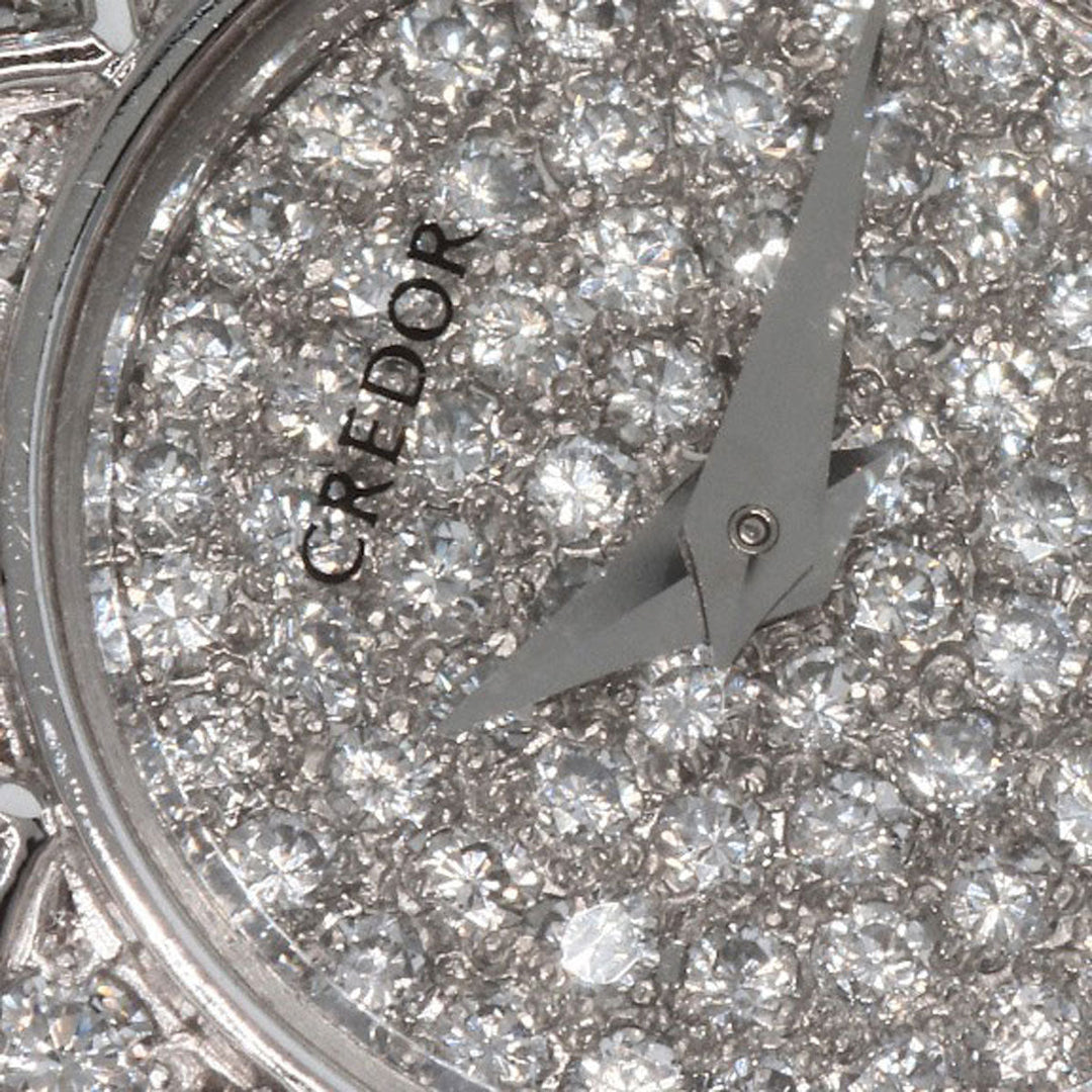 SEIKO Watches Quartz 1E70-0A60 K18WG, K18WG, Diamond Silver CREDOR Diamond diamond dial Women Used Authentic
