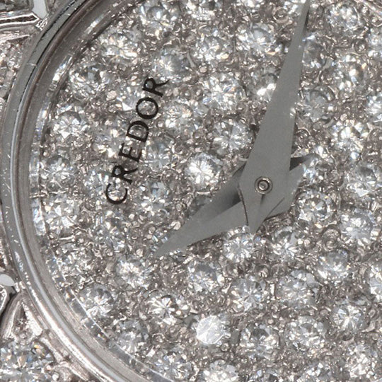SEIKO Watches Quartz 1E70-0A60 K18WG, K18WG, Diamond Silver CREDOR Diamond diamond dial Women Used Authentic